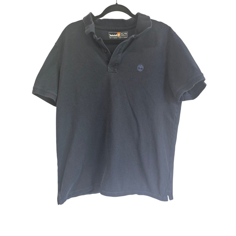 Timberland‎ Mens Navy Blue Cotton Pique Short Sleeve Polo Shirt XL TB0A2BRY